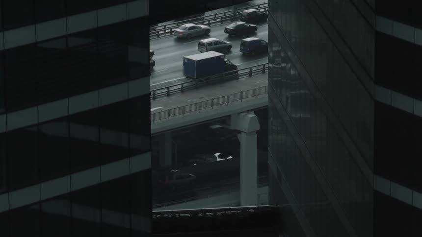 Traffic jam on a bridge