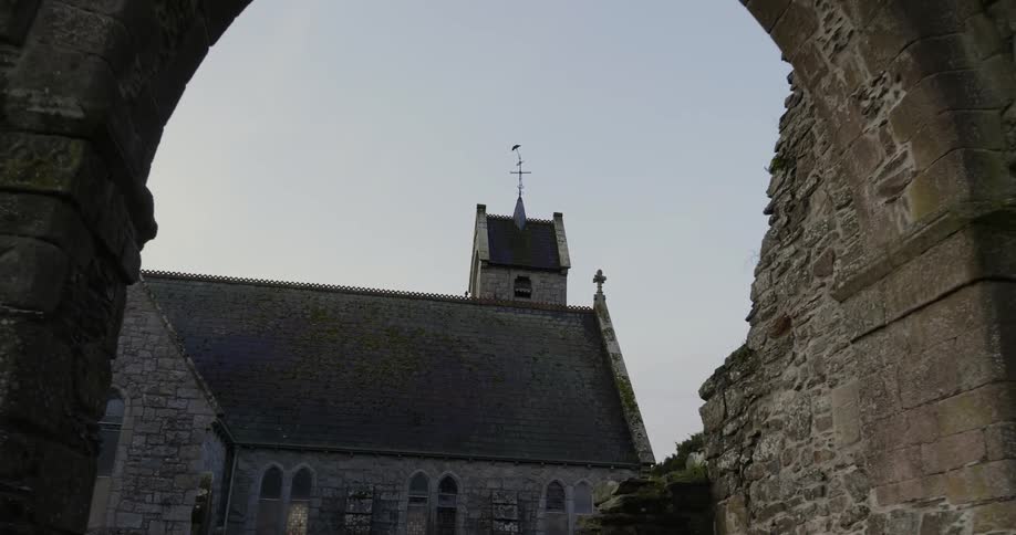 View of stony buildings