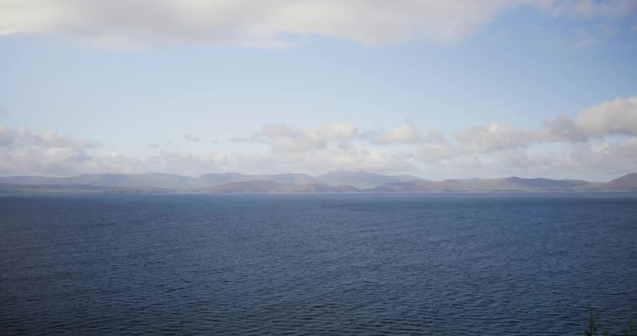 Clouds over a rippling ocean