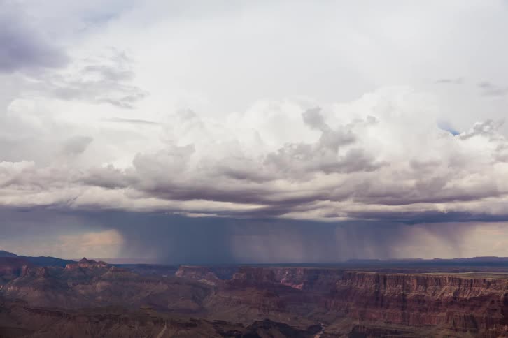 Storm clouds moving over plateaus