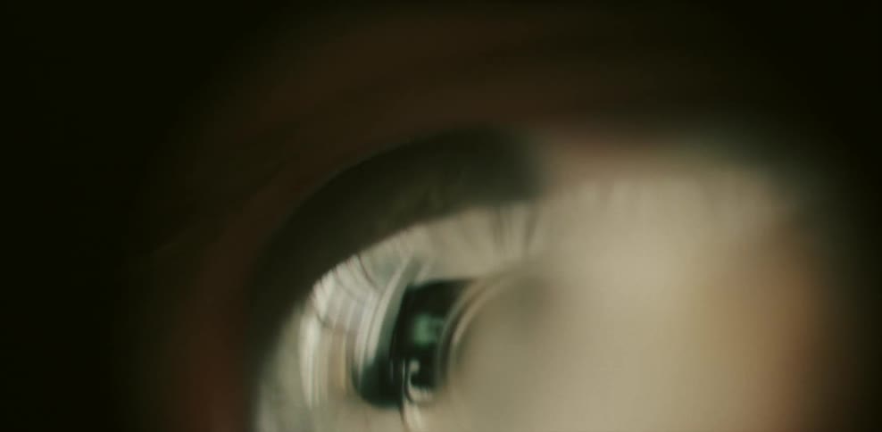 An eyeball blinks