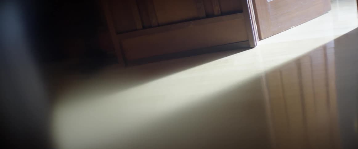 Light shining through an open door