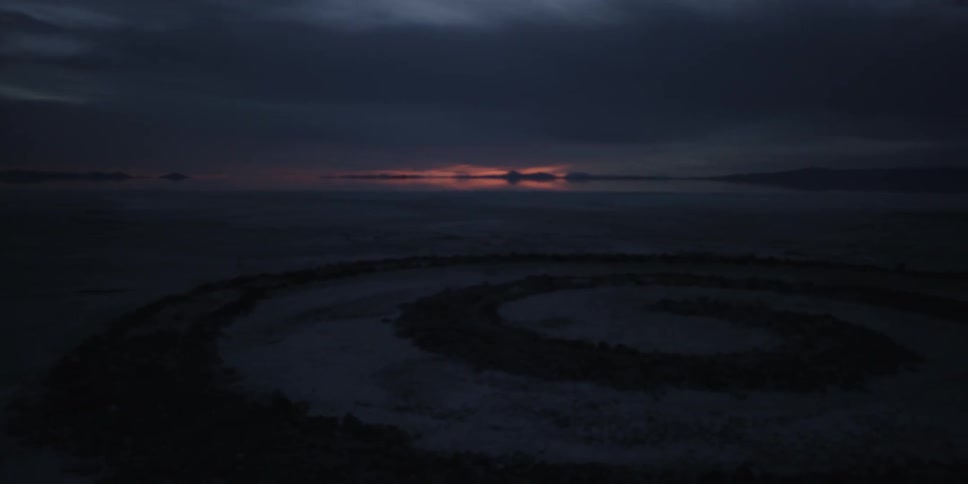 Sunset on large flat plains