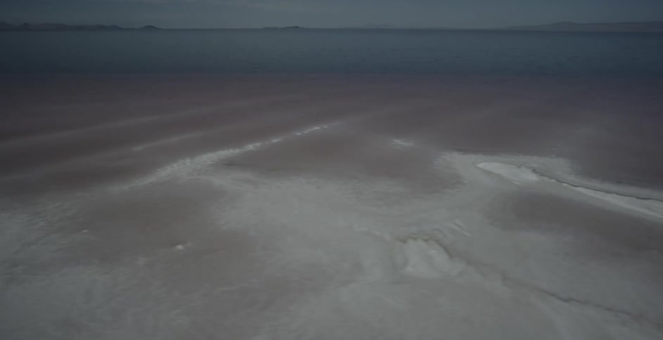 Sandy beach on a cloudy day