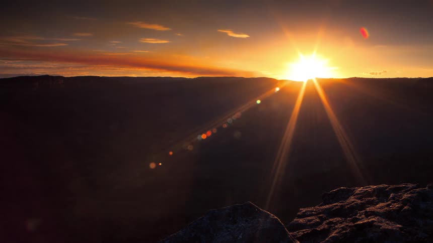 Time lapse view of the sun setting