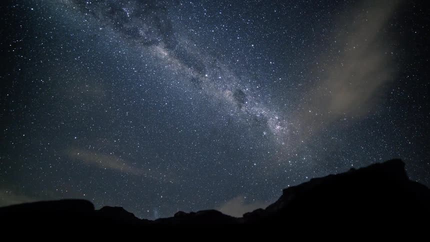 Starry night time lapse