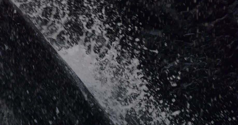 Boat travels over a body of water