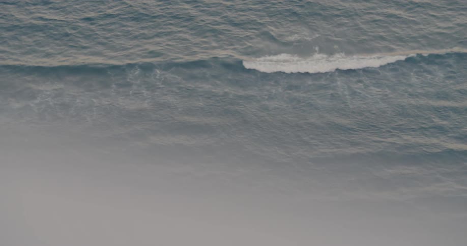 Ocean water ripples and flows