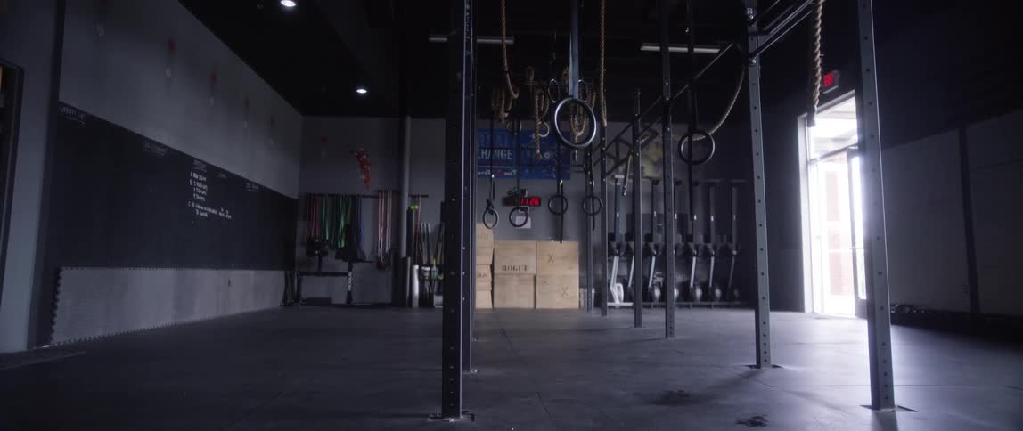Room filled with workout equipment
