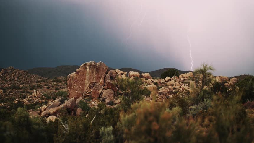 The range has lightning striking ahead