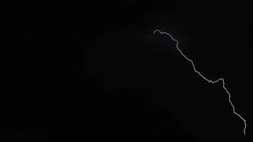 Lightning strikes plains at night
