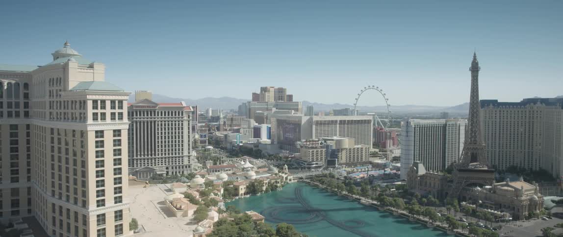 Las vegas as seen from a balcony