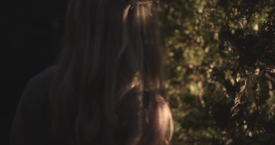 A person walking thru a hedge maze