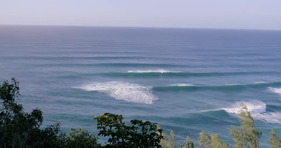 Ocean waves on a windy day
