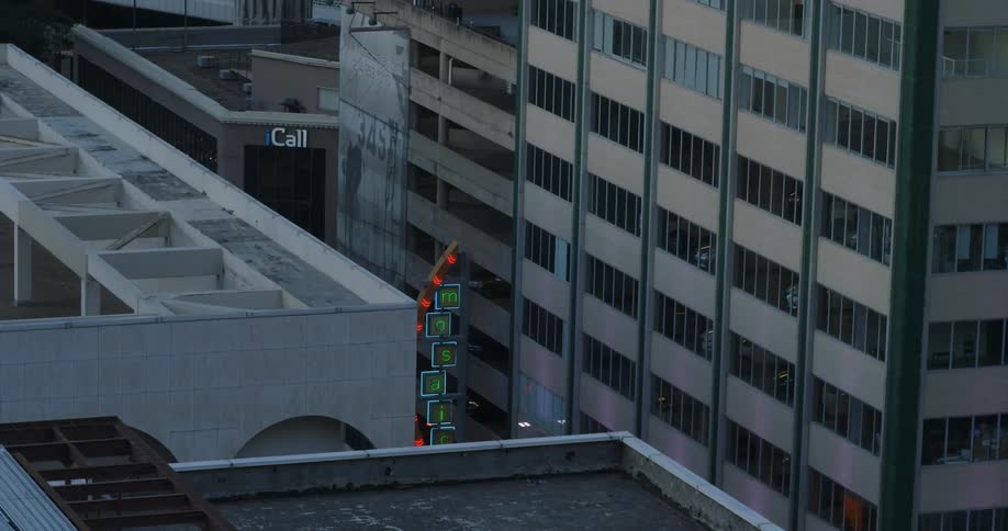 View of parking ramps in the middle of a city