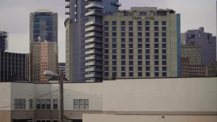 View of buildings in the middle of a city