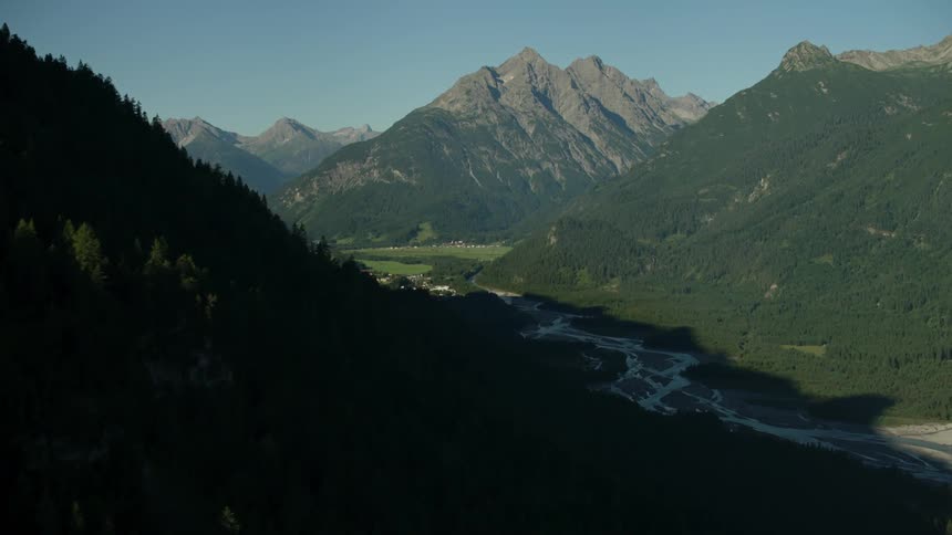 A river through a valley