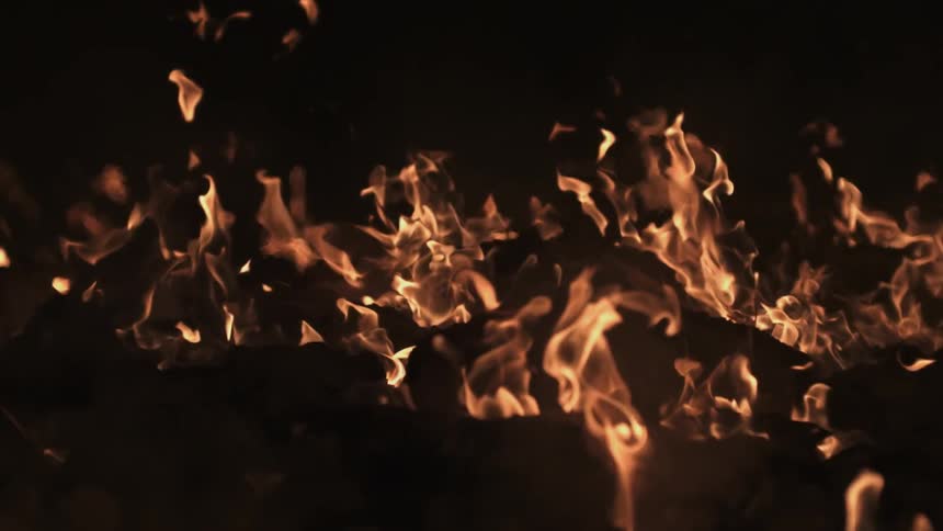 Blazing fire in darkness