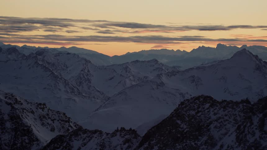 Jagged snowy mountains
