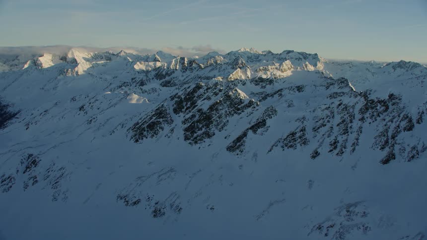 Mountains covered in snow
