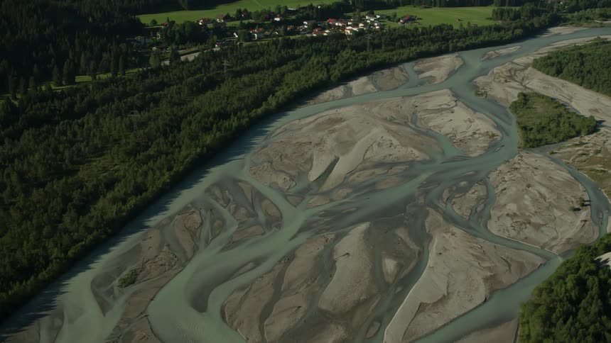 A wide, sandy river
