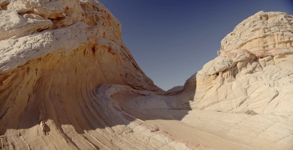 The canyon has yellow and brown rocks
