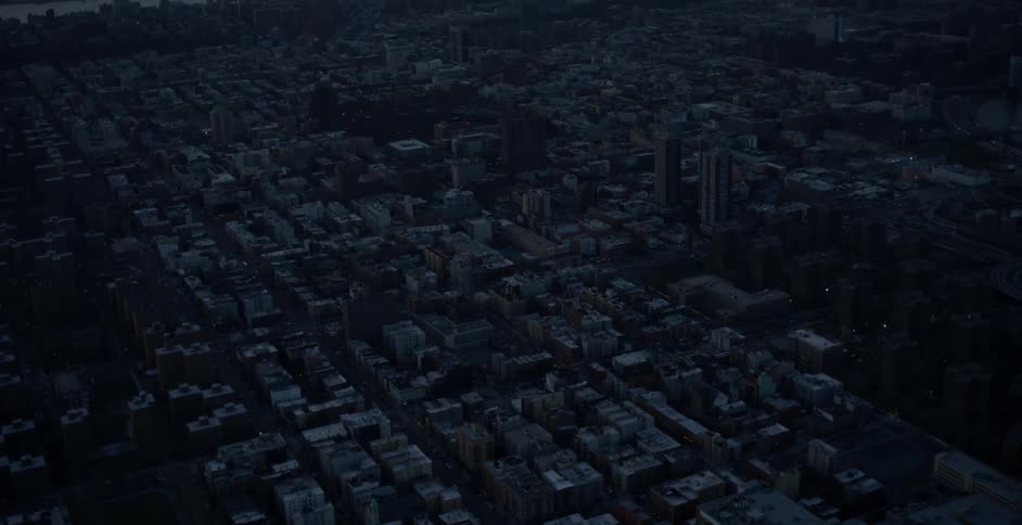 Aerial view of a large city
