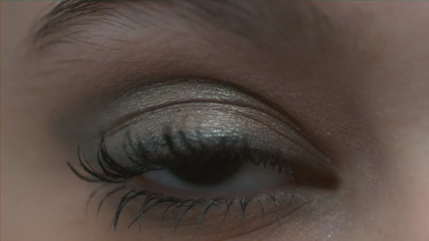 A person's eye opening