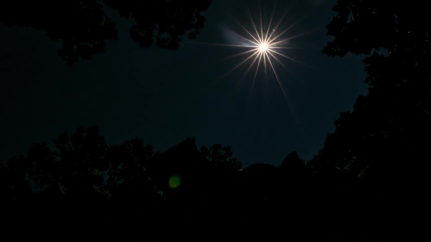 Sun shines then dims