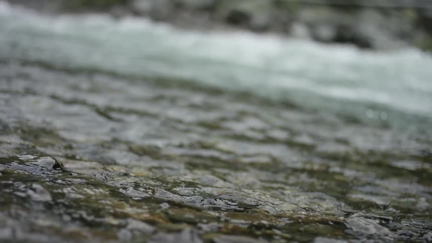Water splashing on rocks