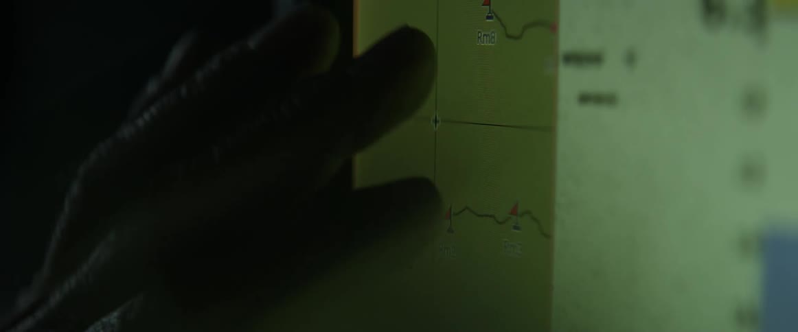 A person adjusts a map on a navigation gps system