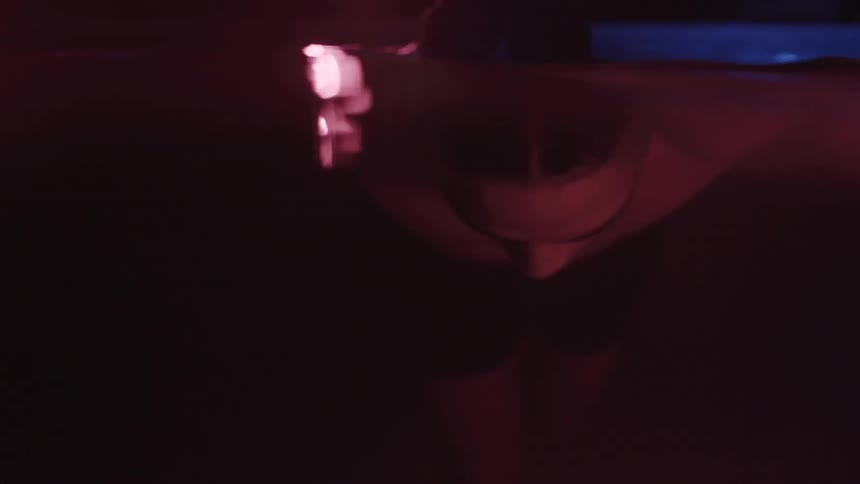 Person floating in water