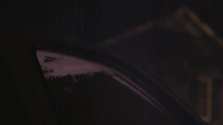 Water is pouring over the window