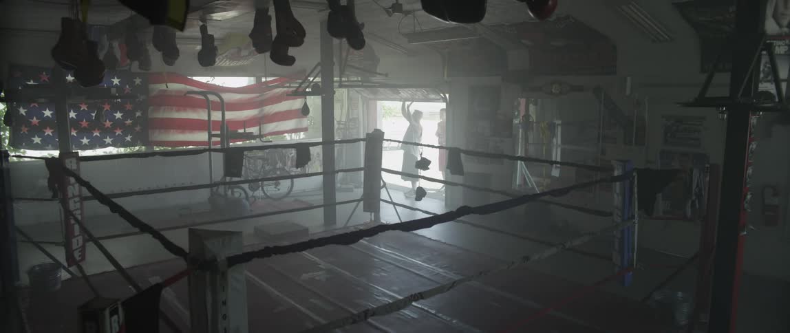 A boxing ring in a gym
