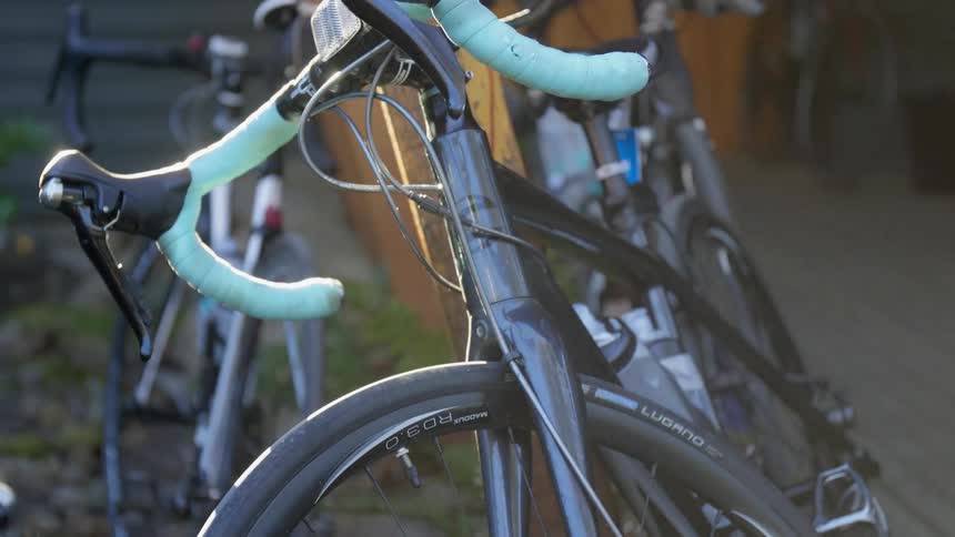 Close up of a bike in the sun