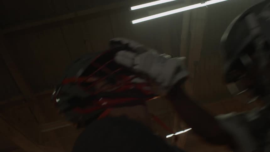 Two athletes are fighting