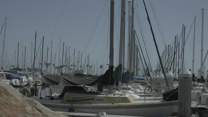 Many boats parked in a marina