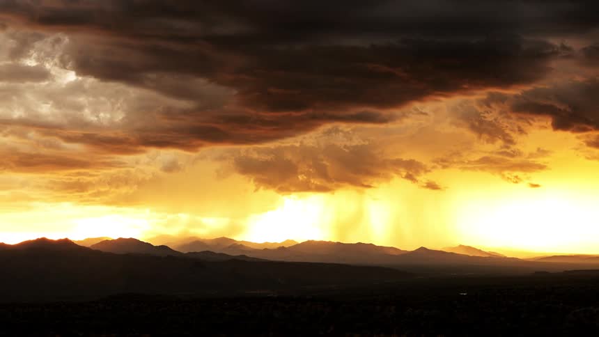 A large storm is forming in the distance