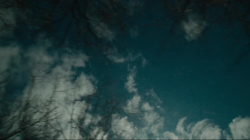 The sky above is partially cloudy