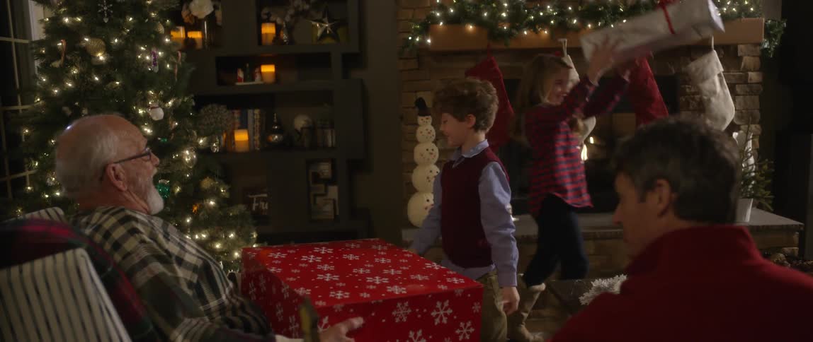 People celebrating christmas