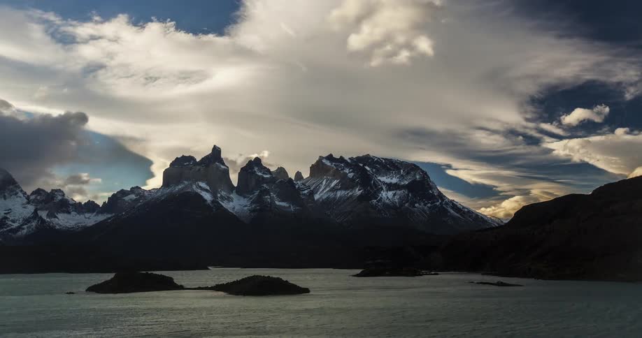 Time lapse of water flowing and clouds rolling overhead