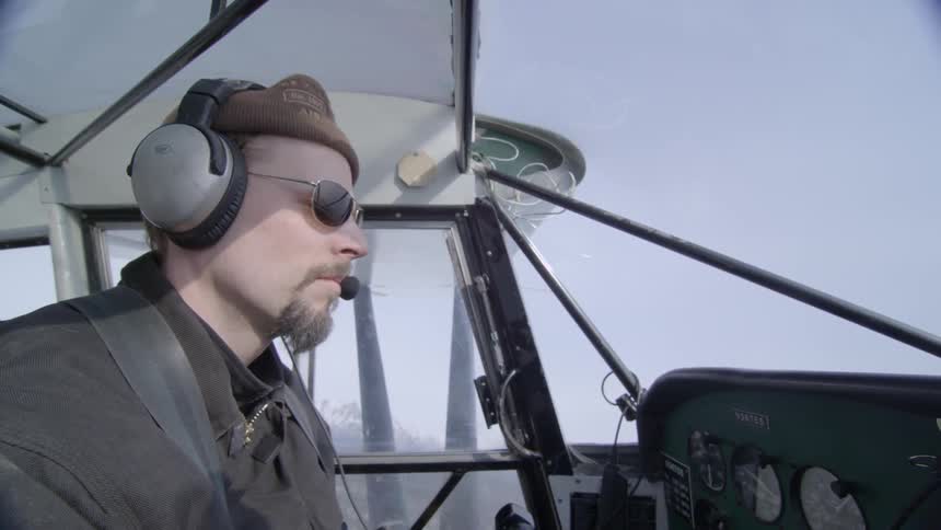A person wearing a headset