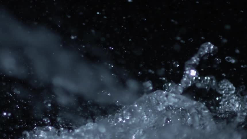 Water splashing and drops fly up