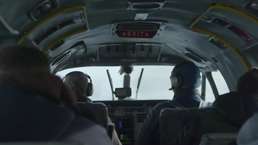 Pilots in a cockpit