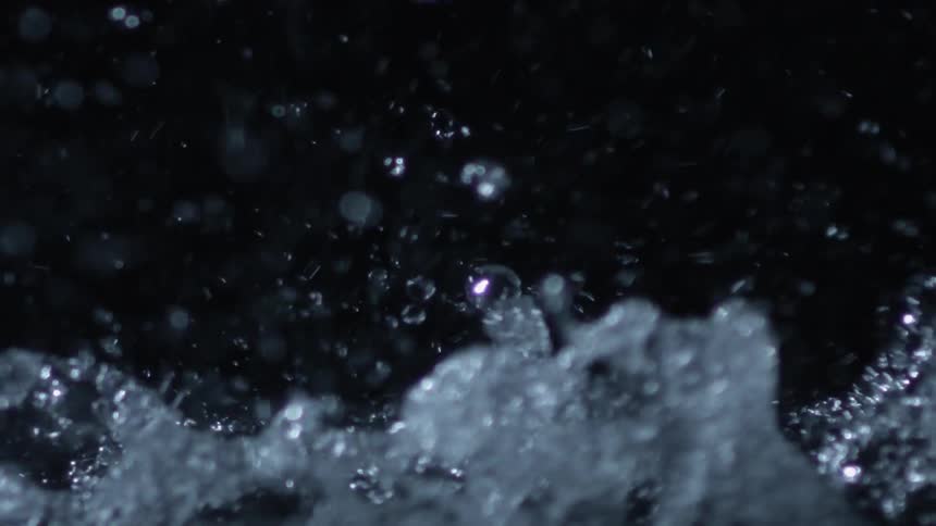 Water splashes as it falls