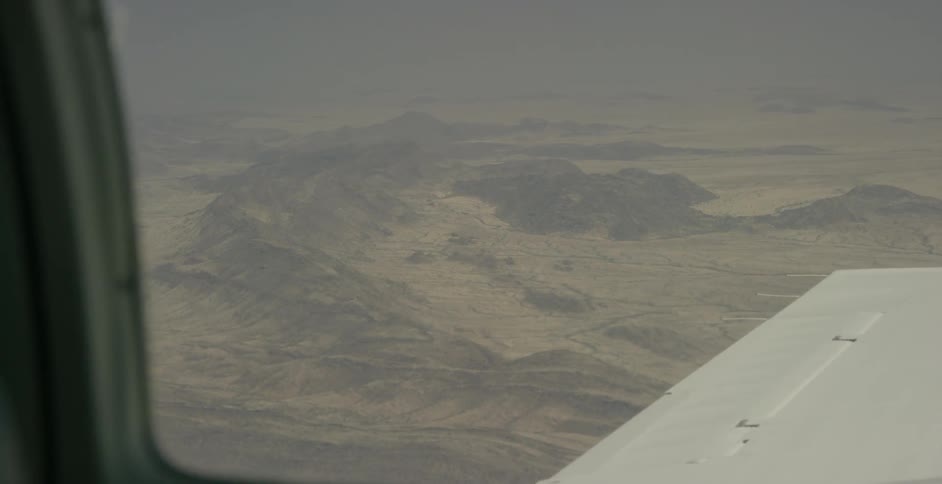 View looking out of an airplane window
