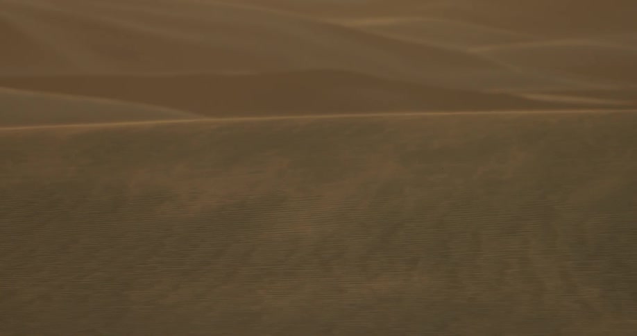 Wind is blowing the desert sand around