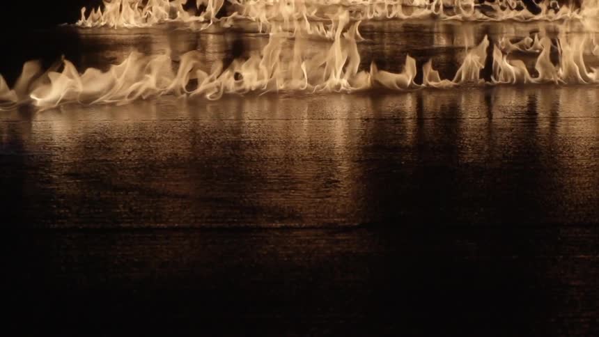 Flames on the ground