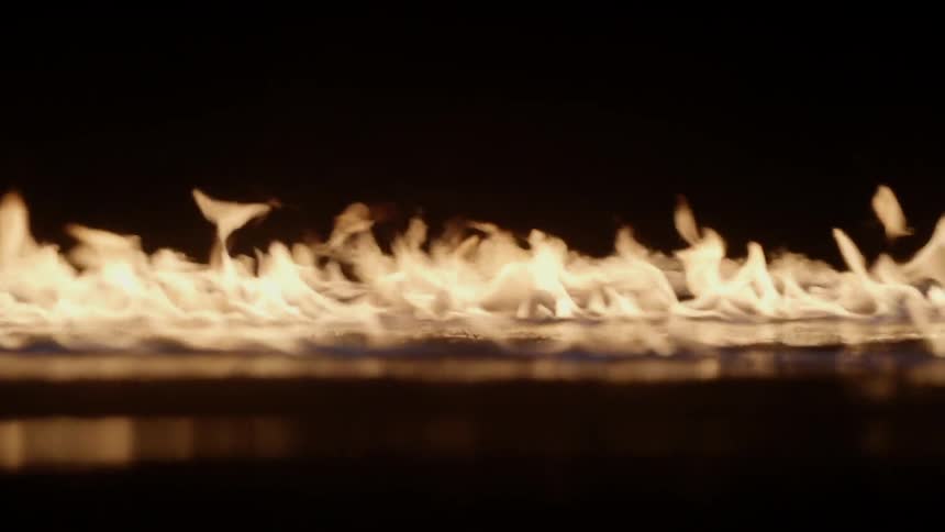 Line of fire on top of liquid