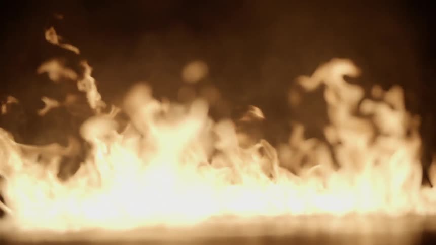 Flames from a fire